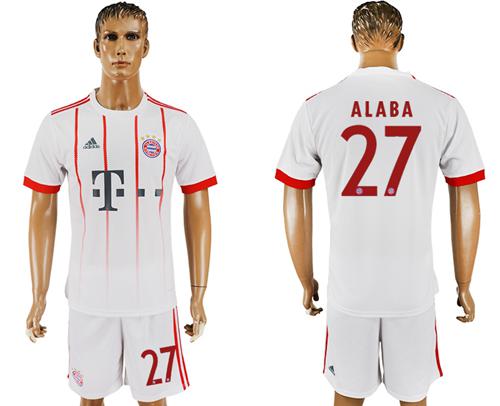 Bayern Munchen #27 Alaba Sec Away Soccer Club Jersey